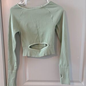 Free people Mint Green Long Sleeve Women's Top